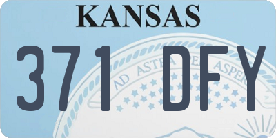 KS license plate 371DFY