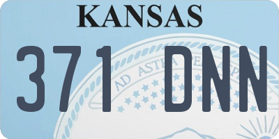 KS license plate 371DNN