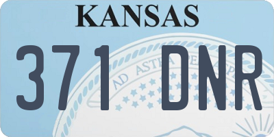 KS license plate 371DNR