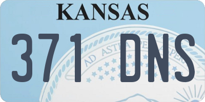 KS license plate 371DNS