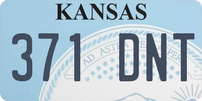 KS license plate 371DNT