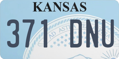 KS license plate 371DNU