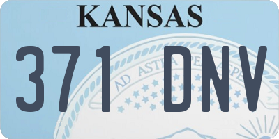 KS license plate 371DNV
