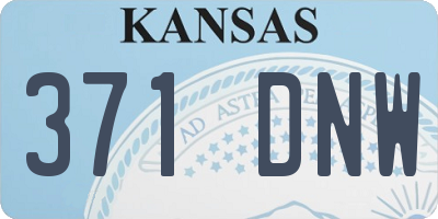 KS license plate 371DNW