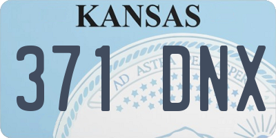 KS license plate 371DNX