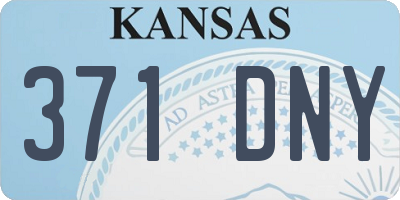 KS license plate 371DNY