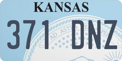 KS license plate 371DNZ