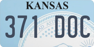 KS license plate 371DOC