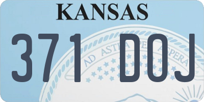 KS license plate 371DOJ