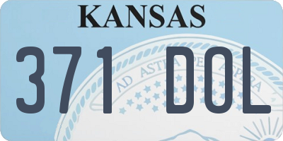 KS license plate 371DOL