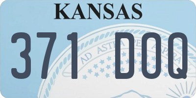 KS license plate 371DOQ