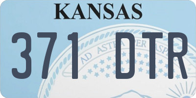 KS license plate 371DTR
