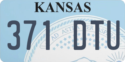 KS license plate 371DTU