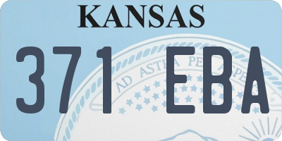 KS license plate 371EBA