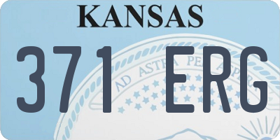 KS license plate 371ERG
