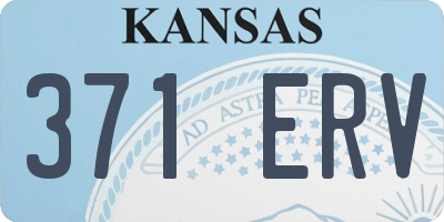 KS license plate 371ERV