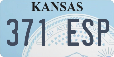 KS license plate 371ESP