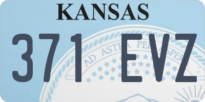 KS license plate 371EVZ