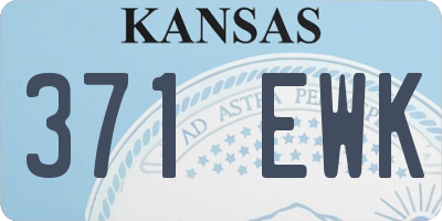 KS license plate 371EWK