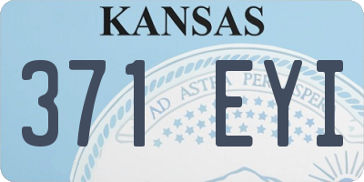 KS license plate 371EYI