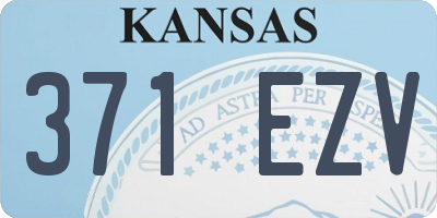 KS license plate 371EZV
