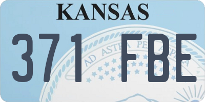 KS license plate 371FBE