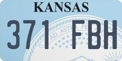 KS license plate 371FBH