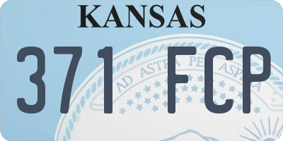 KS license plate 371FCP