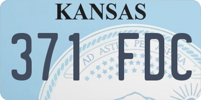 KS license plate 371FDC
