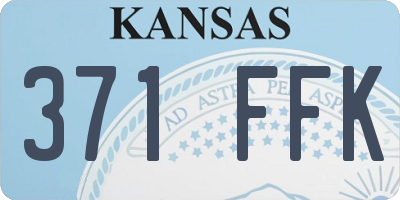 KS license plate 371FFK