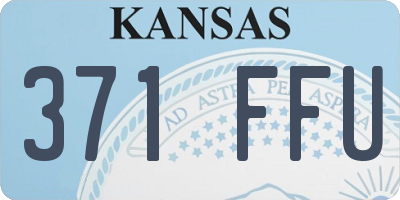 KS license plate 371FFU