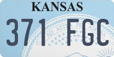 KS license plate 371FGC