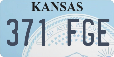 KS license plate 371FGE