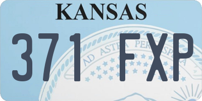 KS license plate 371FXP