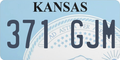 KS license plate 371GJM