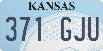 KS license plate 371GJU