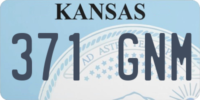 KS license plate 371GNM