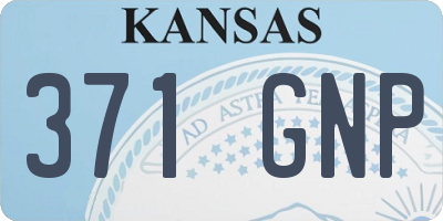 KS license plate 371GNP