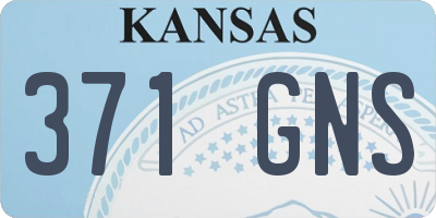 KS license plate 371GNS