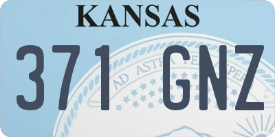 KS license plate 371GNZ