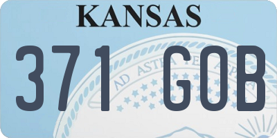 KS license plate 371GOB