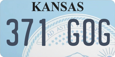 KS license plate 371GOG