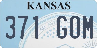KS license plate 371GOM