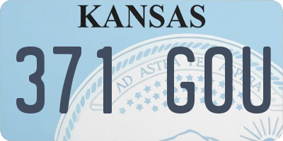 KS license plate 371GOU