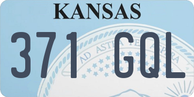 KS license plate 371GQL