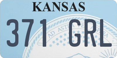 KS license plate 371GRL