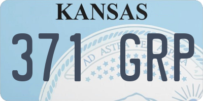 KS license plate 371GRP