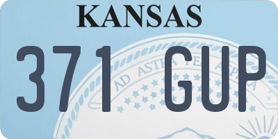 KS license plate 371GUP