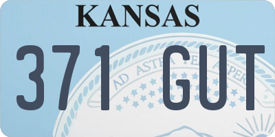 KS license plate 371GUT