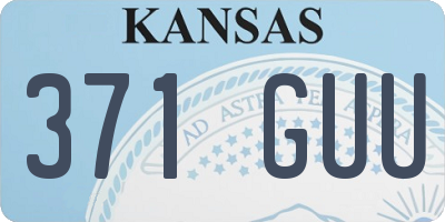 KS license plate 371GUU
